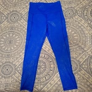Ziya leggings, Blue Metallic size 6-8